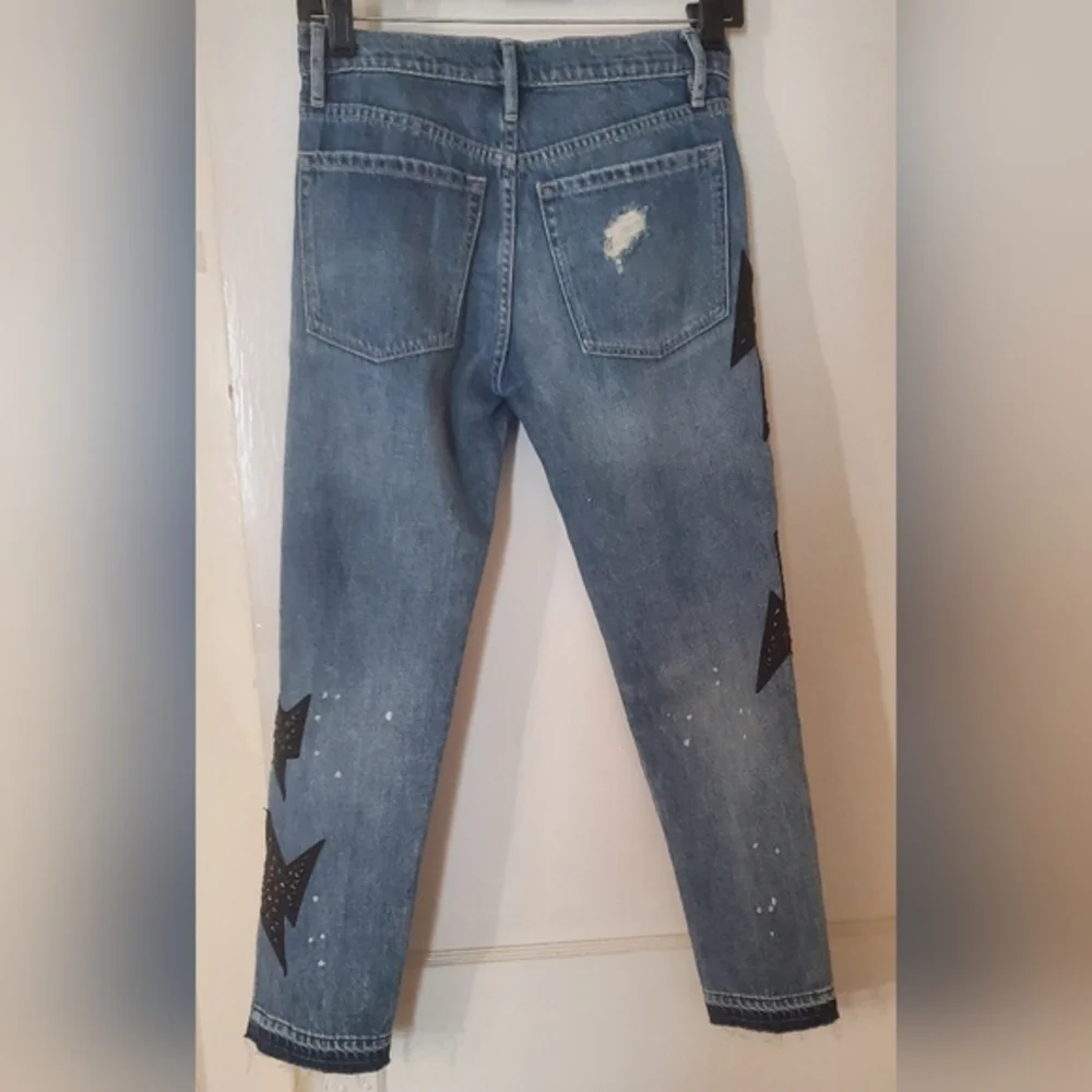 Juicy Couture gossip pop destroyed sunset wash boyfriend skinny jeans‎ NW… - Picture 3 of 12